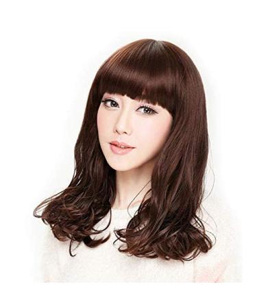 BGHJUE Ombre Synthetic Wig for Women - Heat Resistant Middle Long Brown Hair 43cm - Buy Online on GoSupps.com