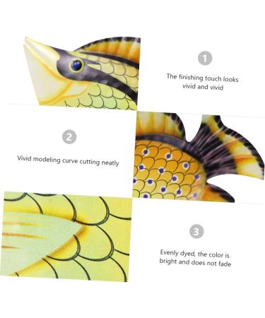 Zerodeko 2pcs Decorative Fish Wall Hanging Ocean Fish Iron Fish Hanging 30X17cmx2pcs Yellowx2pcs - Buy Online on GoSupps.com