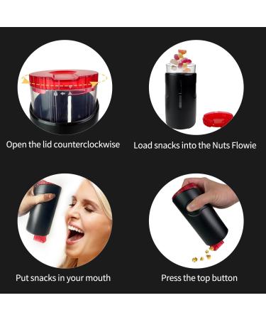XITISHY Nuts Flowy Dispenser 9 oz Keep Fingers Clean Snack Dispenser for Peanuts under 0.7"" Cashew kernels M&M. Red+Blus X-LSH-BH2 - Buy Online on GoSupps.com