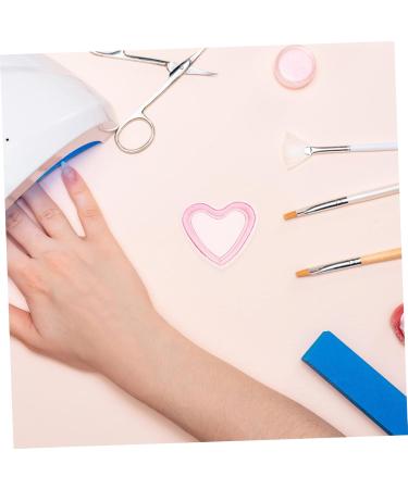 Baluue Dappen Dish for Acrylic Nails Heart Shaped Glass Crystal Acrylic Nail Cup with Lid Liquid Powder Dappen Bowl Dish Nail Manicure Tool Supply Pink - Buy Online on GoSupps.com