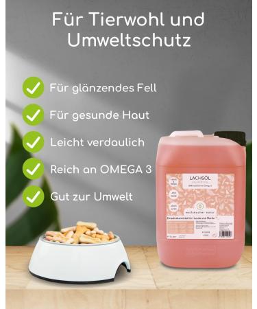 Premium Norwegian Salmon Oil for Dogs & Horses - Omega 3 & 6 - 5L Natural Supplement - Buy Online on GoSupps.com