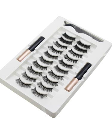 TONXX 10 Pairs Magnetic Eyelashes and Eyeliner Kit Reusable 3D Magnetic False Lashes Extension Needed for Makeup 1# - Buy Online on GoSupps.com