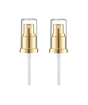 2 Pack Foundation Pump Double Wear Liquid Replacement Pressure Head (Gold)