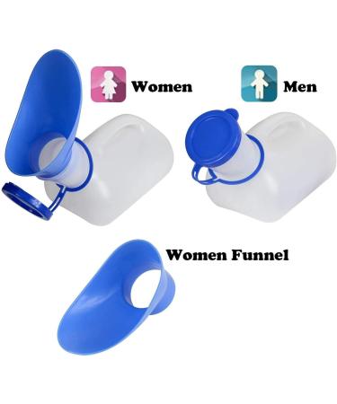 Unisex Portable Potty Urinal for Car | Bedpans Pee Bottle with Lid and Funnel | Travel Toilet for Men, Women, Old Man, Child - Ideal for Camping and Outdoor Activities - Buy Online on GoSupps.com