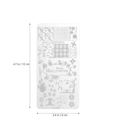 Lurrose 5x Halloween Nail Art Stencils - Ghost & Skull Patterns for DIY Manicure Design | Nail Art Template & Stamp Set - Buy Online on GoSupps.com