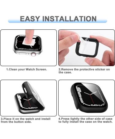 6 Pack Hard PC Case + Tempered Glass for Apple Watch 44mm SE(2022) Series 6/SE/5/4 - Ultra-Thin Scratch Resistant Protective Cover - Black/Blue/Green/Starlight/Clear/Rose Gold - Buy Online on GoSupps.com