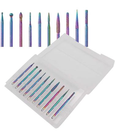 Dekaim Nail Drill Bit Set - 10pcs Tungsten Alloy Nail Drill Bits for Polishing & Manicure/Pedicure Accessories | Type 3 - International Shipping Available - Buy Online on GoSupps.com