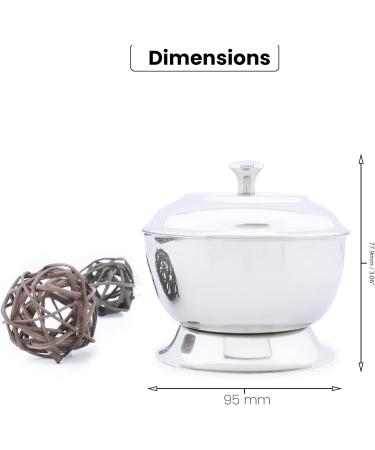 Haryali London Stainless Steel Shaving Bowl with Lid - Durable & Easy to Handle - Elegant Design, Perfect Companion for Shaving Kit - Buy Online on GoSupps.com