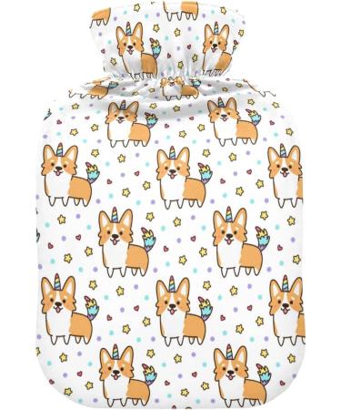 Corgi Unicorn Hot Water Bottle with Cover - 1L Pain Relief & Sports Injury Solution - International Shipping Available - Buy Online on GoSupps.com
