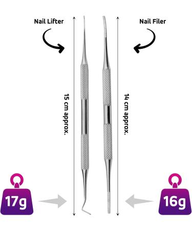Double Ended Ingrown Toenail Lifter and Toe Nail File Must Have for Painful Toes - Buy Online on GoSupps.com