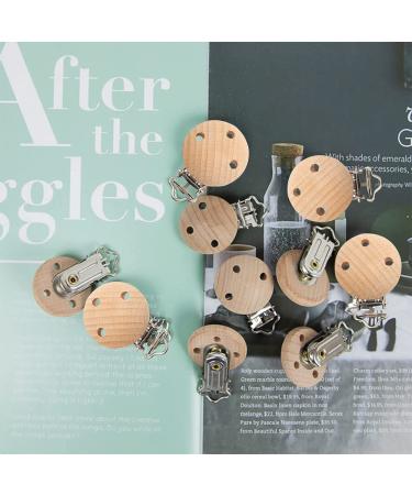 10PC Wooden Pacifier Clip Set - DIY Pacifier Chain & Stroller Accessories | International Shipping - Buy Online on GoSupps.com