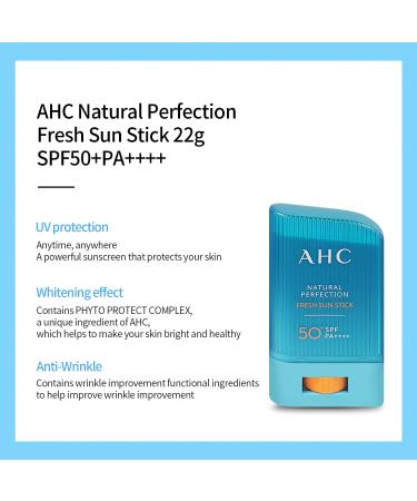 AHC Natural Perfection Fresh Sunstick 22g 1+1 - SPF 50+ PA++++ Sunscreen Stick Bundle - Buy Online on GoSupps.com