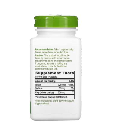 Nature's Way Kelp 180 Capsules - Pack of 2 | Rich in Iodine and Essential Minerals - Buy Online on GoSupps.com