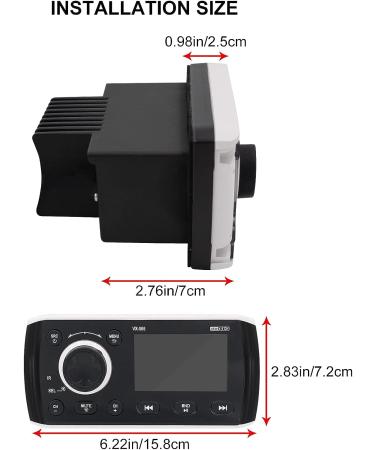 Marine Radio Digital Media Receiver - 3 Display, AM/FM, Audio/Photo/Video Playback - Ideal for Yachting, Boats, Campers, Motorcycles, UTVs, ATVs, Golf Carts - Buy Online on GoSupps.com
