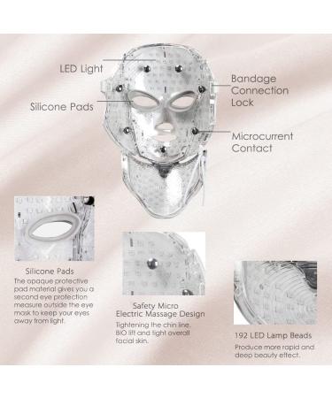 UGWUIA 7 Color LED Face Mask Light Therapy for Acne Reduction and Skin Care - Blue Red Light Therapy Facial Mask - Buy Online on GoSupps.com