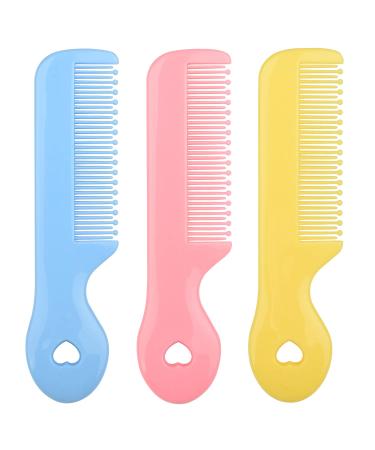 AOVNA 3 Pieces Baby Hair Comb Round Teeth Combs Soft Baby Hair Brush for Baby Child Kids
