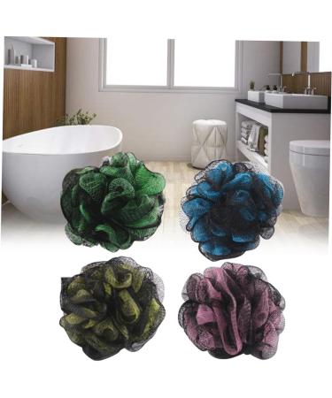 4pcs Large Mesh Pouf Bath Balls - Colorful Shower Sponge Set for Women - Buy Online on GoSupps.com