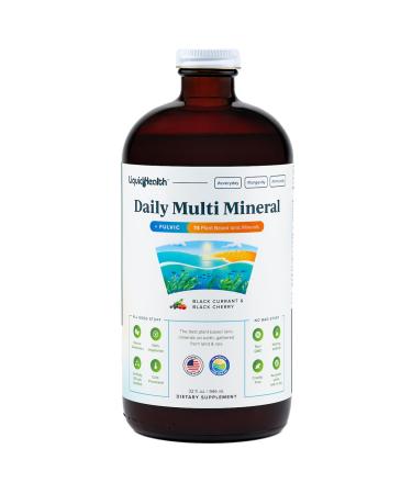 LIQUIDHEALTH 32 Oz Daily Multi Mineral Highly Absorbable Trace Mineral Supplement with Fulvic Acid Plant-Based Ionic Minerals Ocean Sea Minerals Plus Aloe Vera Juice for Energy Detox & Relaxation 32 Fl Oz (Pack of 1)