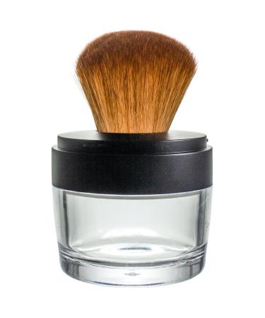 Soft Sable Tone Taklon Kabuki Brush with Sifter Jar | Ideal for Mineral Makeup & Custom Foundations - Buy Online on GoSupps.com