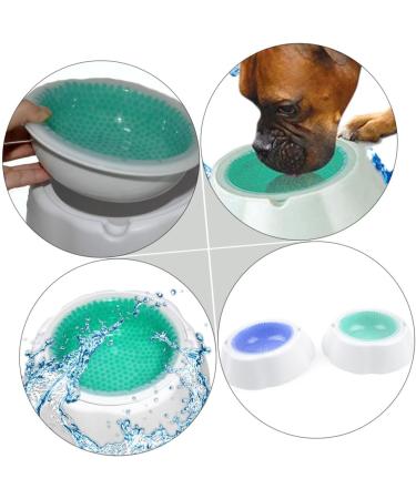 Ipetboom Cooling Dog Cooler Bowl Cats Water Bowl Dog Food Feeder Pet Bowl Pp Indoor Cooling Artifact 24X17X6.6CM Green - Buy Online on GoSupps.com