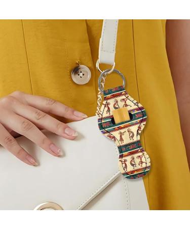 Poceacles chapstick keychain for women girls bulk pouch for lipstick lip balm shiny wrist wrist strap southwest aztec sunflower tribal Tribal Southwest Aztec Sunflower - Buy Online on GoSupps.com