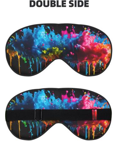 Paint Splatter Backdrop Print Unisex Sleep Mask - Double-Sided Eye Mask for Sound Sleep & Skin Care | International Shipping - Buy Online on GoSupps.com