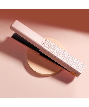 Portable Cordless Hair Straightener & Curling Iron - Fast Heating & Rechargeable Ideal for Travel Pink - Buy Online on GoSupps.com