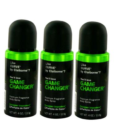 Parfums De Coeur Game Changer 4 oz Fragrance Body Spray (Pack of 3)