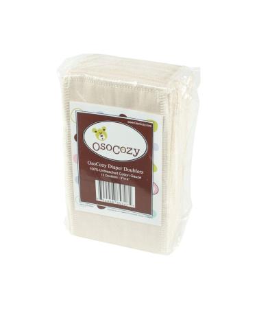 OsoCozy Gauze Diaper Doublers - Pack of 12 (Unbleached) | Ultimate Absorbency for Cloth Diapers - Buy Online on GoSupps.com