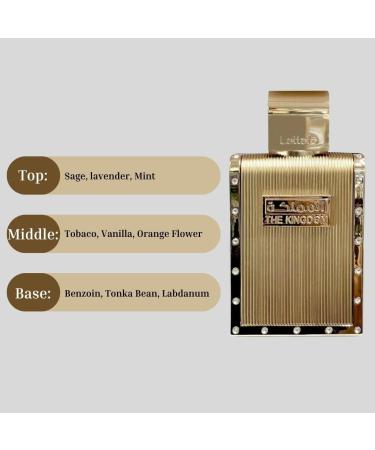 Lattafa The Kingdom Eau De Parfum Spray for Men 3.4 Ounce - Buy Online on GoSupps.com