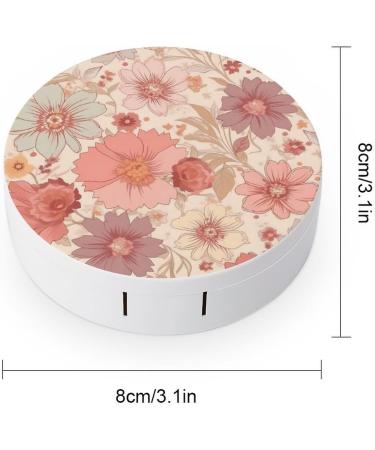 Vintage Flower Contact Lens Case | Portable Travel Storage Box for Lenses - Buy Online on GoSupps.com