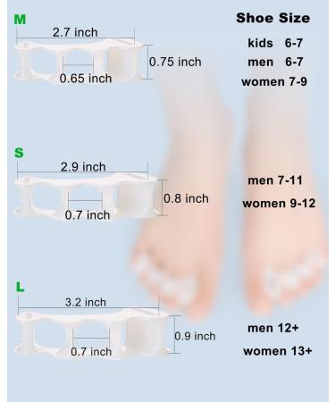 2Pairs Toe Separators Toe Spacers for Women Men to Correct Bunion