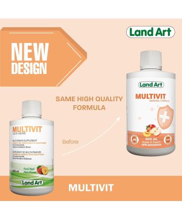 Liquid Multivitamin Natural Formula Get Your Energy Back - for Kids and Adults - Great Tasting Fast Absorption 33 Doses - 500ml Vegetarian GMO-Free Gluten Free No Sugar Added - Made in Canada - Buy Online on GoSupps.com