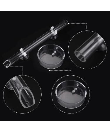 cobee Acrylic Shrimp Feeder Transparent Durable Aquarium Fish Shrimp Feeder Assembled Shrimp Feeding Tube Feeding Dish Tray Feeding Tube Set for Shrimp Food - 25cm Tube and 6.5cm Feeding Bowl - Buy Online on GoSupps.com