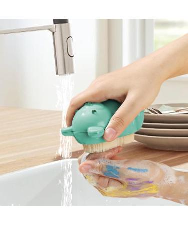 Nail Brush For Cleaning Fingernails Cute Bear Cleaning Nail Brush | Easy To Grip Soft Bristles Bear Nail Brush For Nails And Toes Children Green - Buy Online on GoSupps.com