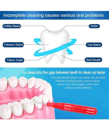 50 Interdental Brush Toothpicks - Oral Dental Hygiene Tool for Teeth Cleaning - Buy Online on GoSupps.com