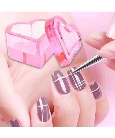 Sharplace Nail Art Dish with Lid Jewelry Storage Box for Acrylic Liquid Powder Manicure Care Delicate Nail Art Glass Cup pink - Buy Online on GoSupps.com