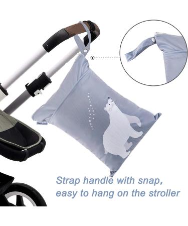 Maeau 2 Pack Reusable Wetbags for Diapers & Gym - Waterproof Baby Bags (30x40cm) - 36 Stylish Patterns - Buy Online on GoSupps.com