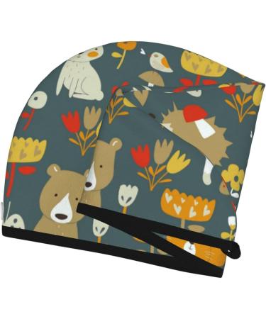Shop Cute Animal Forest Microfiber Hair Towel | Super Absorbent Quick Dry Hair Wrap for Women - Perfect for Long Curly & Thick Hair - Buy Online on GoSupps.com