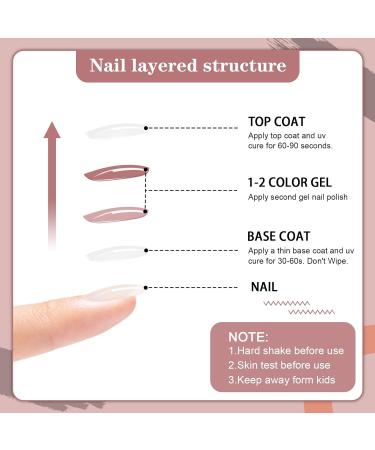 INPING Gel Polish Nude 10 Colors Set | UV Nail Polish for French Manicure | Natural Nude, Pink, Beige, Brown, Red, Gold Glitter | Soak Off UV/LED - Buy Online on GoSupps.com