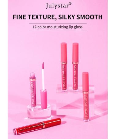 INTEROOKIE Matte Lip Gloss Matte Lip Gloss with Non-Stick Cap Non-Fade Lip Gloss Real Makeup. (10#) - Buy Online on GoSupps.com