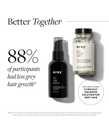 Arey To The Root Serum Slows Grey Hair Growth and Preserves Pigment - Vegan - Unscented - 2.2floz - Buy Online on GoSupps.com
