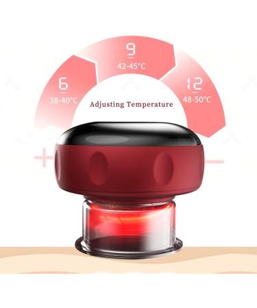Gugxiom Electric Cupping Set & GUA SHA Massage Cup Pain Relief for Neck Shoulder & Back - Premium Cupping Device (Red) - Buy Online on GoSupps.com