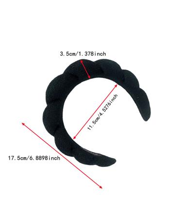 Yiuwccd 4pc Padded Sponge Headbands for Women - Wide Hairbands for Beauty & Fashion | Black - Buy Online on GoSupps.com