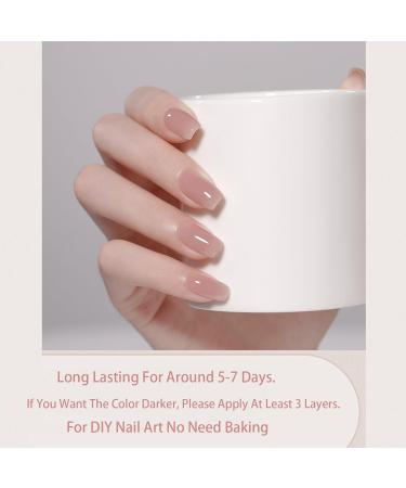 Nail Varnish Set Spring Summer 3 Colors Pink Nail Polish Set Natural Long Lasting No Need Cure Quick Dry Nude Pink Nail Polish for Women DIY Nail Art at Home 8.5ML - Buy Online on GoSupps.com