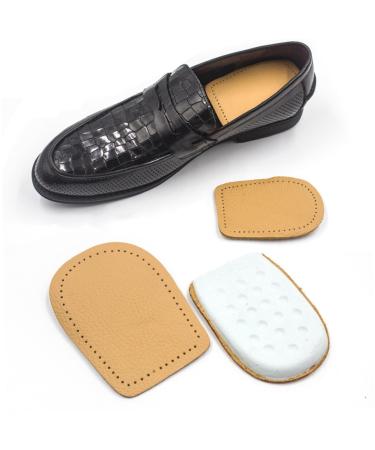 FOMIYES 2 Pair Invisible Insole Sole Insoles Elevator Insoles Men Insoles for Shoes Mens Shoe Inserts Lift Height Insoles Shoe Half Inserts Heel Lift Pad Men and Women Damping Heel Pad Yellow 8.8x6cm