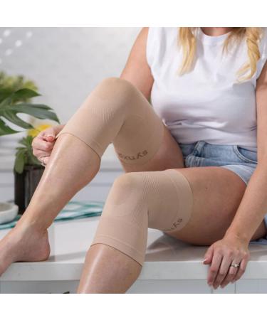 SynxBody SynxPlus Knee Support Sleeve (Pair) Knee Brace Elastic Breathable Knee Compression Sleeve. Helps Relieve Joint Pain for Arthritic Sufferers and Recovery from Injuries - Medium - Buy Online on GoSupps.com