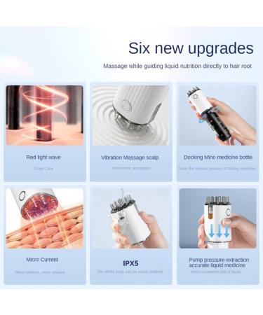 Luxurious 3-in-1 Hair Treatment Massager with Lights | 70ml Growth Applicator for Healthy Hair | International Shipping - Buy Online on GoSupps.com
