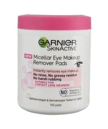 Micellar Eye Makeup Remover Pads, 100 Pads (Pack of 2)