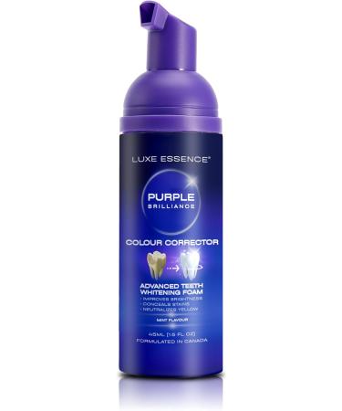 Purple Brilliance Colour Corrector 45ml | Premium Purple Toothpaste Foam Whitening Treatment | Advanced Whitening Toothpaste | Dazzling Mint Flavour for Teeth Whitening and Stain Removal | Purple Whitening Toothpaste for a Brighter Smile - Buy Online on GoSupps.com